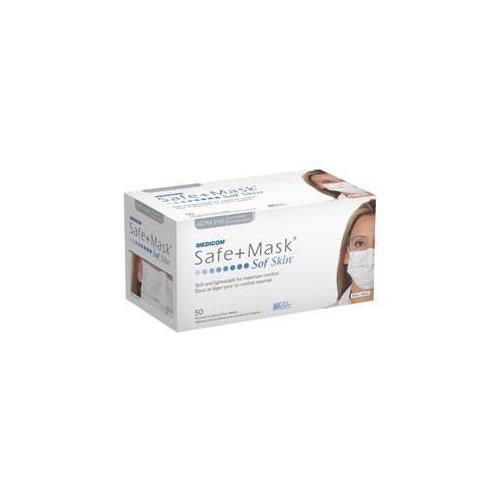 Medicom 2080 SafeMask Sofskin Earloop Face Masks ASTM Level 1 White 50/Bx Medicom 2080 SafeMask Sofskin Earloop Face Masks ASTM Level 1 White 50/Bx